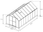 Sera din policarbonat cu rama din aluminiu 490x250 cm - wymiary
