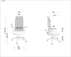 Ergonomiczny fotel biurowy na kółkach Concept