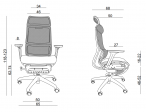 Ergonomiczny fotel biurowy Space z podnóżkiem