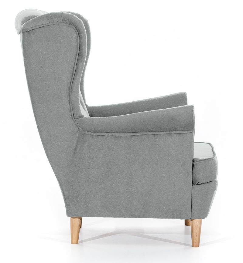 Fotel uszak jasnoszary