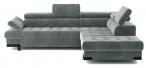 Welurowy narożnik z funkcją spania Selva L 263x223 cm Matt Velvet 85 prawy