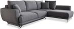 Ciemny szary narożnik z funkcją spania 280x178 cm prawy Larde Solid 99