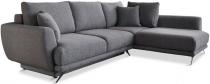 Ciemny szary narożnik z funkcją spania 280x178 cm prawy Larde Solid 99