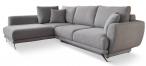 Beżowy narożnik skandynawski z funkcją spania 280x178 cm lewy Larde Solid 09