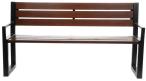 Ławka z profili z podłokietnikami 162 cm palisander