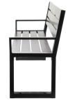 Ławka z profili z podłokietnikami 162 cm palisander