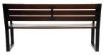 Ławka z profili z podłokietnikami 162 cm palisander