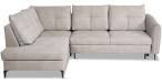 Srebrny narożnik z funkcją spania 246x183 cm Cento Letto 83 lewy