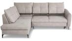 Srebrny narożnik z funkcją spania 246x183 cm Cento Letto 83 lewy