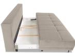 Beżowa sofa z funkcją spania i pojemnikiem 201x108 cm City Matt Velvet 09