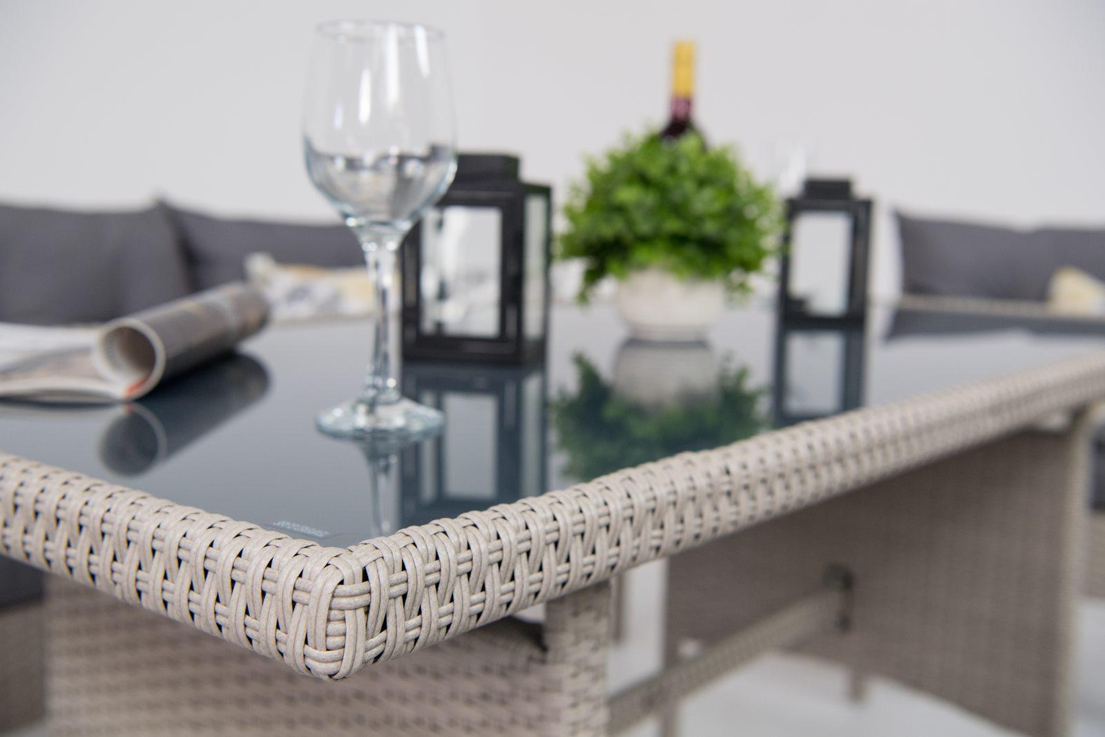 Szary zestaw technorattanowy Pareta