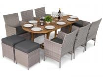 Meble tarasowe z rozkładanym stołem na 10 osób AK19FT64 Grey