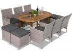 Meble tarasowe z rozkładanym stołem na 10 osób AK19FT64 Grey