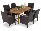 Meble tarasowe z rozkładanym stołem na 10 osób AK19FT64 Brown