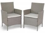 Meble technorattanowe z drewnianym stołem 10 miejsc AK2FT64 Grey Ivory