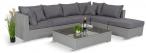 Meble ogrodowe modułowe technorattan podnoszony stolik Nilamito VIII Grey & Grey