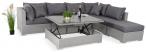 Meble ogrodowe modułowe technorattan podnoszony stolik Nilamito VIII Grey & Grey