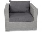Meble modułowe technorattan Nilamito VIII + fotel Grey & Grey