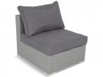Meble modułowe technorattan Nilamito VIII + fotel Grey & Grey