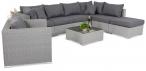 Meble modułowe technorattan Nilamito VIII + fotel Grey & Grey