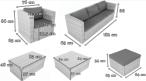 Duży komplet mebli technorattan na taras Stefano Set Max XL Grey & Ivory