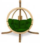 Fotel wiszący drewniany Swing Pod Zielony