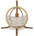 Fotel wiszący drewniany Swing Pod (O-Zone) Kremowy