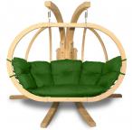 Drewniany fotel wiszący Swing Pod XL (O-Zone Premier) zielony