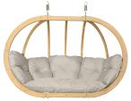 Drewniany fotel wiszący Swing Pod XL (O-Zone Premier) kremowy