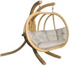 Drewniany fotel wiszący Swing Pod XL (O-Zone Premier) kremowy