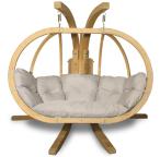 Drewniany fotel wiszący Swing Pod XL (O-Zone Premier) kremowy