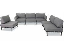 Nowoczesne meble wypoczynkowe na taras - narożnik Salve 6 modułów