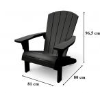 Adirondack chair - grafitowe krzesło do ogrodu