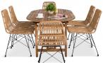 Komplet mebli ogrodowych boho dla 6 osób AK-190SR Urbino Brown