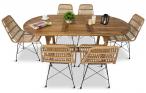 Komplet mebli ogrodowych boho dla 6 osób AK-190SR Urbino Brown