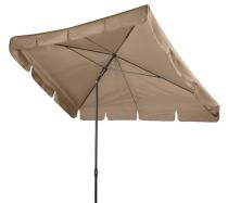 Parasol ogrodowy regulowany Sunline Waterproof 260x150 cm kawowy