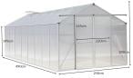 Szklarnia poliwęglan z aluminiowym stelażem 490x250 cm