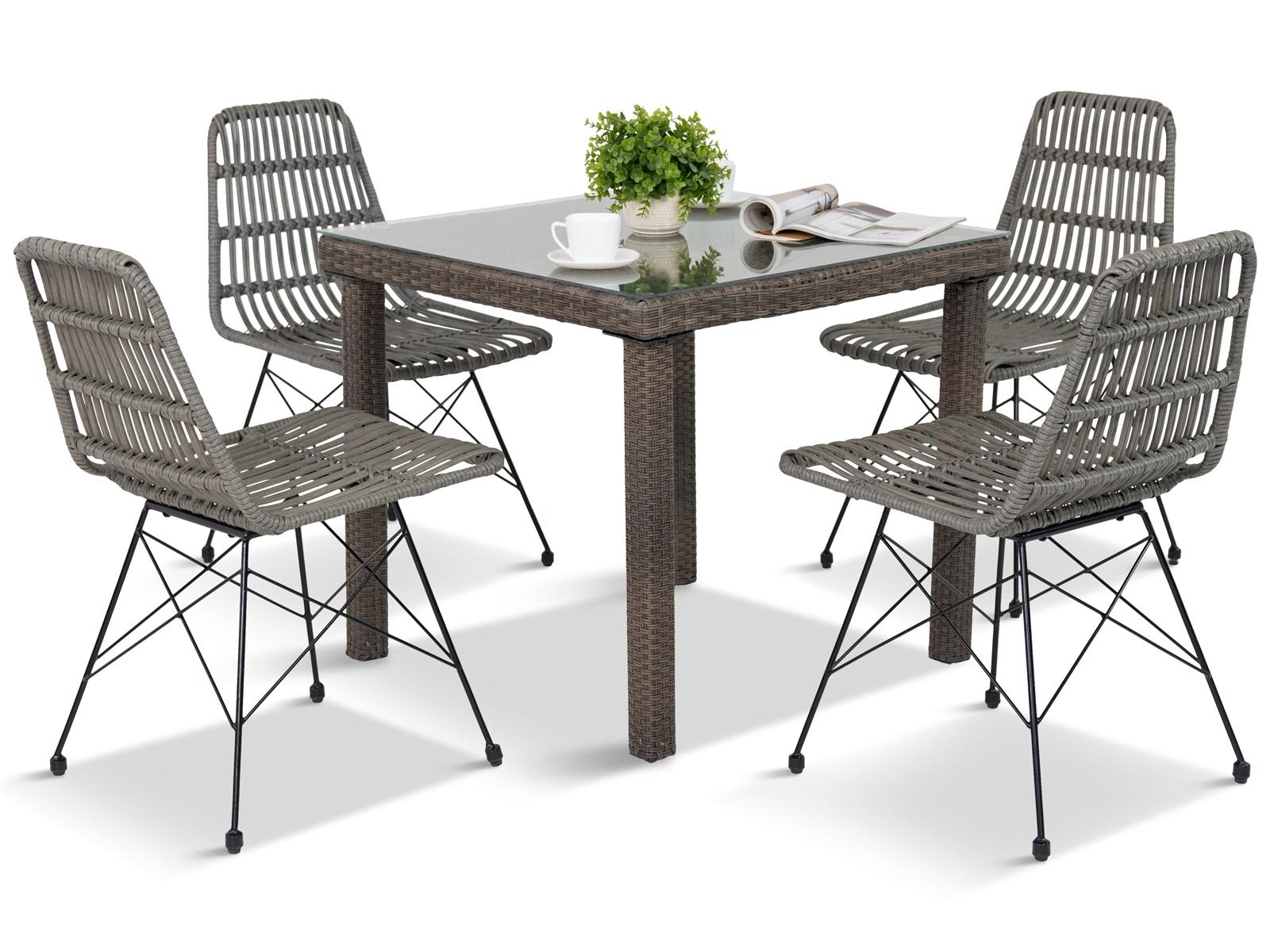 Zestaw mebli ogrodowych w stylu boho