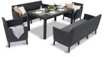 Zestaw ogrodowy z wysokim stołem Meblobranie SFM grafit