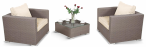 Wygodne meble na balkon technorattan Nilamito Duo Double Brown