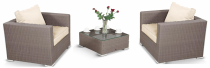 Wygodne meble na balkon technorattan Nilamito Duo Double Brown