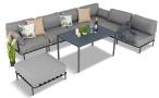Eleganckie meble tarasowe ze stołem obiadowym Salve 6 Midi Dining