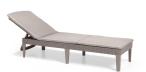 Leżak ogrodowy na taras Jaipur sunlounger cappucino z poduszką