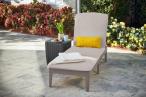 Leżak ogrodowy na taras Jaipur sunlounger cappucino z poduszką