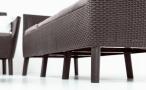 Zestaw na taras z wysokim stołem Meblobranie SFM brązowy