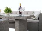 Szare meble ogrodowe z wysokim stołem Stefano Set Max Plus Grey & Ivory