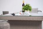 Szare meble ogrodowe z wysokim stołem Stefano Set Max Plus Grey & Ivory