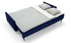 Granatowa welurowa sofa z funkcją spania Solo 212x97 cm Solo 263