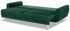 Zielona welurowa sofa z funkcją spania Kalle 234x97 cm Riviera 38