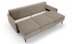 Beżowa welurowa sofa z funkcją spania Solo 212x97 cm Solo 252